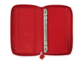 Filofax Saffiano ZIP Compact - osobní / červená