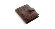 Filofax Classic Croc - kapesní / kaštanová