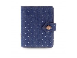 Filofax Denim Dots kapesní týdenní indigo