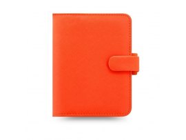 Filofax Saffiano A7 kapesní týdenní oranžová