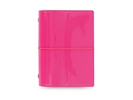 Filofax Domino Patent A7 kapesní týdenní růžová