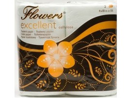 Papír toaletní Flowers Ecellent - 2-vrstvý / 150 útržků