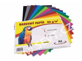 Barevný papír - A4 / 80 g / 60 listů / barevný mix
