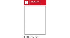 Print etikety A4 pro laserový a inkoustový tisk - 210 x 297 mm (1 etiketa / arch ) / snímatelné