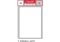 Print etikety A4 pro laserový a inkoustový tisk - 210 x 297 mm (1 etiketa / arch ) / transparentní polyester. folie stříbrná Print etikety A4 pro laserový a inkoustový tisk - 210 x 297 mm (1 etiketa / arch ) / transparentní polyester. folie stříbrná