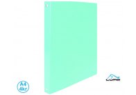 Luma pořadač A4 kroužkový extra pevný Pastel 4-kroužek zelená Luma pořadač A4 kroužkový extra pevný Pastel 4-kroužek zelená