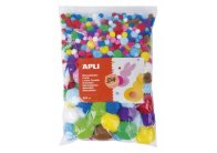 Samolepicí Pom Pom bambule APLI Jumbo / mix velikostí a barev / 500 ks Samolepicí Pom Pom bambule APLI Jumbo / mix velikostí a barev / 500 ks