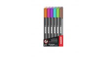 Popisovač Kores K-Marker Permanent - sada 6 ks / kulatý tenký hrot