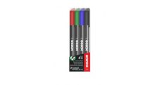 Popisovač Kores K-Marker Permanent - sada 4 ks / kulatý tenký hrot