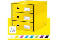 Zásuvkový box Leitz Click & Store - 3 zásuvky / žlutá Zásuvkový box Leitz Click & Store - 3 zásuvky / žlutá
