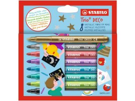 Metalické popisovače STABILO 377/8 Trio® Deco - 8 ks Metalické popisovače STABILO 377/8 Trio® Deco - 8 ks