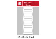 Tabelační etikety s vodící drážkou - 89 x 23,4 mm jednořadé 6000 etiket / 500 skladů Tabelační etikety s vodící drážkou - 89 x 23,4 mm jednořadé 6000 etiket / 500 skladů