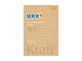 Samolepicí bločky Stick´n by Hopax - 101 mm x 150 mm / linka / 100 lístků / kraft Samolepicí bločky Stick´n by Hopax - 101 mm x 150 mm / linka / 100 lístků / kraft