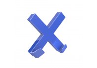 Mega Magnet - Cross XL s háčky / 90 x 90 mm / modrý Mega Magnet - Cross XL s háčky / 90 x 90 mm / modrý