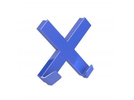 Mega Magnet - Cross XL s háčky / 90 x 90 mm  / modrý