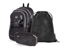 Školní set Black - aktovka + penál + sáček Školní set Black - aktovka + penál + sáček