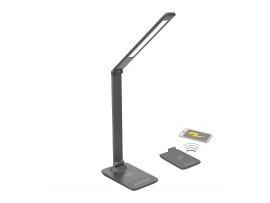 Lampa LED s bezdrátovým nabíjením - šedá Lampa LED s bezdrátovým nabíjením - šedá