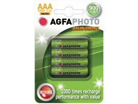 Nabíjecí baterie AgfaPhoto - NiMH AAA 900mAh / 4 ks Nabíjecí baterie AgfaPhoto - NiMH AAA 900mAh / 4 ks