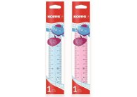 Pravítko 15 cm Kores - transparentní / mix 2 barev Pravítko 15 cm Kores - transparentní / mix 2 barev