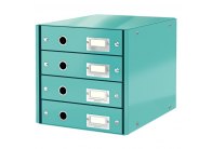 Zásuvkový box WOW - ledově modrá / 4 zásuvky / karton