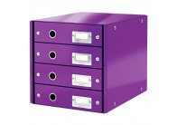Zásuvkový box WOW - purpurová / 4 zásuvky / karton Zásuvkový box WOW - purpurová / 4 zásuvky / karton