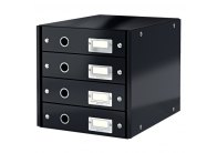 Zásuvkový box WOW - černá / 4 zásuvky / karton Zásuvkový box WOW - černá / 4 zásuvky / karton