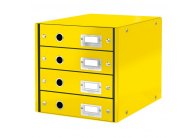 Zásuvkový box Leitz Click & Store - 4 zásuvky / žlutá Zásuvkový box Leitz Click & Store - 4 zásuvky / žlutá