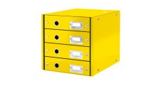 Zásuvkový box Leitz Click & Store - 4 zásuvky / žlutá
