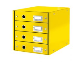 Zásuvkový box Leitz Click & Store - 4 zásuvky / žlutá Zásuvkový box Leitz Click & Store - 4 zásuvky / žlutá