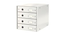 Zásuvkový box Leitz Click & Store - 4 zásuvky / bílá