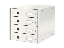 Zásuvkový box Leitz Click & Store - 4 zásuvky / bílá Zásuvkový box Leitz Click & Store - 4 zásuvky / bílá