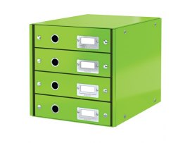Zásuvkový box Leitz Click & Store - 4 zásuvky / zelená
