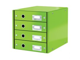 Zásuvkový box Leitz Click & Store - 4 zásuvky / zelená Zásuvkový box Leitz Click & Store - 4 zásuvky / zelená
