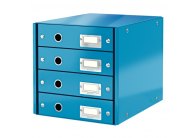 Zásuvkový box WOW - modrá / 4 zásuvky / karton