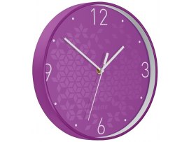 Leitz WOW nástěnné hodiny tiché fialová