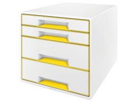 Zásuvkový box Leitz WOW - 2+2 zásuvky / žlutá Zásuvkový box Leitz WOW - 2+2 zásuvky / žlutá