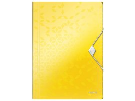 Spisové desky A4 s gumou WOW - žlutá Spisové desky A4 s gumou WOW - žlutá