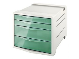 Zásuvkový box Colour´Ice - ledově zelená / 2+2 zásuvky