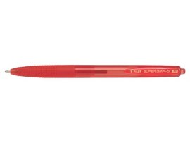 Kuličkové pero Pilot Super Grip-G transparentní - červená Kuličkové pero Pilot Super Grip-G transparentní - červená