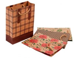 Tašky papírové Craft Ornament - malá / 150 x 60 x 200 mm