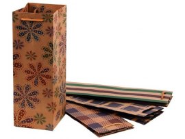 Taška na láhev papírová Craft Ornament / 115 x 8,5 x 355 mm Taška na láhev papírová Craft Ornament / 115 x 8,5 x 355 mm