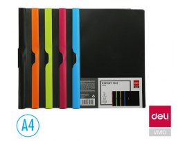 Desky A4 Black Clip DELI - barevný mix