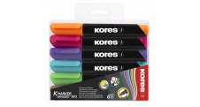 Popisovač Kores K-Marker Permanent - sada 6 ks / kulatý hrot