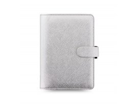 Filofax Saffiano Metalic A6 osobní týdenní stříbrná Filofax Saffiano Metalic A6 osobní týdenní stříbrná