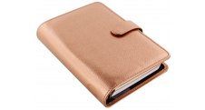 Filofax Saffiano Metalic - osobní / růžově-zlatá