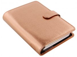 Filofax Saffiano Metalic - osobní / růžově-zlatá Filofax Saffiano Metalic - osobní / růžově-zlatá