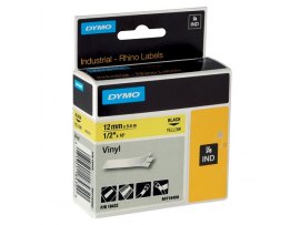 Pásky D1 vinylové permanentní - 12 mm x 5,5 m / černý tisk / žlutá páska Pásky D1 vinylové permanentní - 12 mm x 5,5 m / černý tisk / žlutá páska