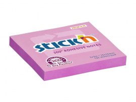 Samolepicí bločky Stick´n by Hopax 360° - 76 x 76 mm / 100 lístků / růžová Samolepicí bločky Stick´n by Hopax 360° - 76 x 76 mm / 100 lístků / růžová