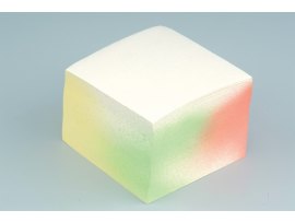 Záznamní kostka barevná - 9 cm x 9 cm x 7 cm / lepená vazba