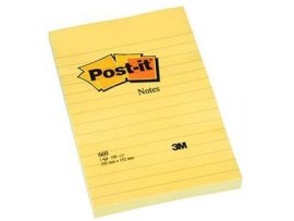 Samolepicí bločky Post-it - 102 mm x 152 mm / linka Samolepicí bločky Post-it - 102 mm x 152 mm / linka